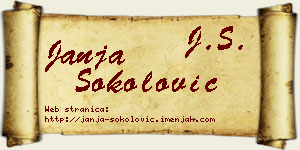 Janja Sokolović vizit kartica